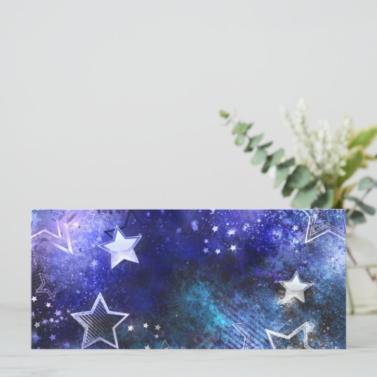 Weltraum-Hintergrund mit Sternen Karte (Stehend Vorderseite)