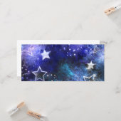 Weltraum-Hintergrund mit Sternen Karte (Vorderseite/Rückseite Beispiel)