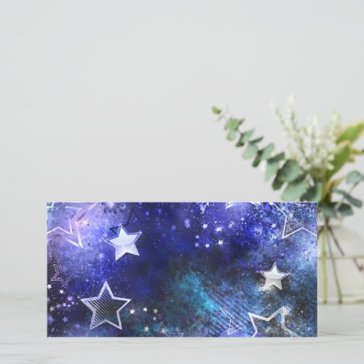 Weltraum-Hintergrund mit Sternen Karte (Stehend Vorderseite)