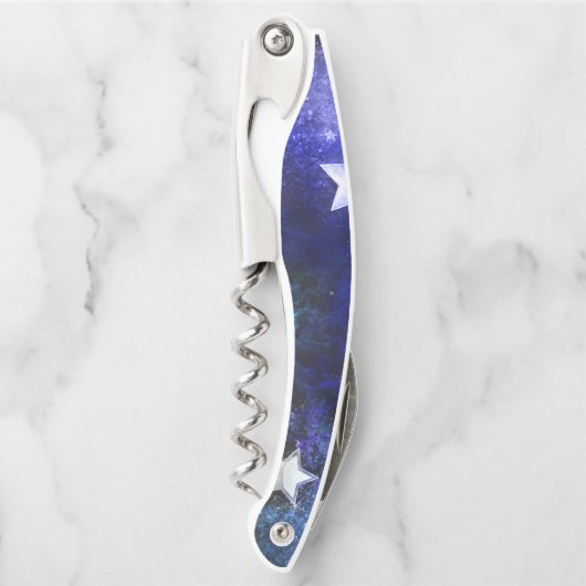 Weltraum-Hintergrund mit Sternen Kellnermesser (Vorderseite)