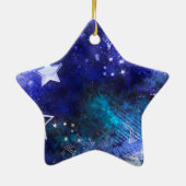 Weltraum-Hintergrund mit Sternen Keramik Ornament (Hinten)