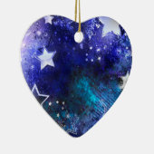 Weltraum-Hintergrund mit Sternen Keramik Ornament (Rechts)