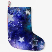Weltraum-Hintergrund mit Sternen Kleiner Weihnachtsstrumpf (Vorderseite)