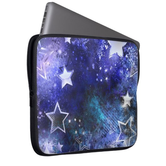 Weltraum-Hintergrund mit Sternen Laptopschutzhülle (Vorne Rechts)