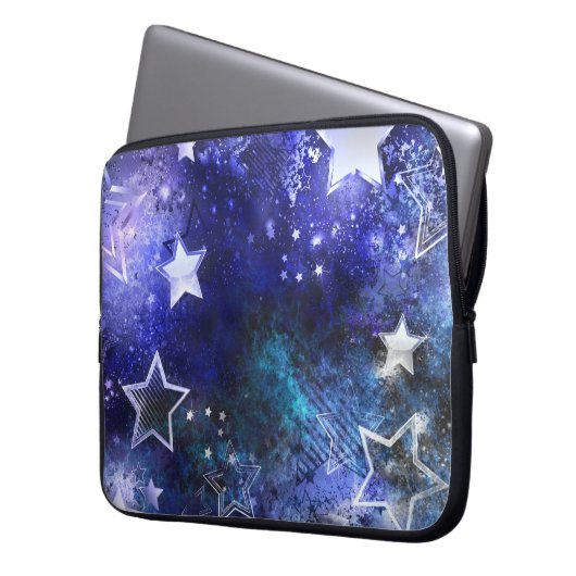 Weltraum-Hintergrund mit Sternen Laptopschutzhülle (Vorderseite Links)