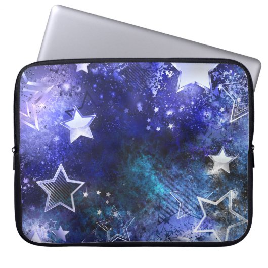 Weltraum-Hintergrund mit Sternen Laptopschutzhülle (Vorderseite)