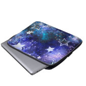 Weltraum-Hintergrund mit Sternen Laptopschutzhülle (Vorne Knopf)