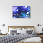 Weltraum-Hintergrund mit Sternen Leinwanddruck (Insitu (Schlafzimmer))