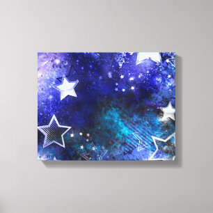 Weltraum-Hintergrund mit Sternen Leinwanddruck