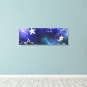 Weltraum-Hintergrund mit Sternen Leinwanddruck (Insitu (Holzboden))