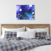 Weltraum-Hintergrund mit Sternen Leinwanddruck (Insitu (Schlafzimmer))
