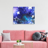 Weltraum-Hintergrund mit Sternen Leinwanddruck (Insitu (Wohnzimmer))