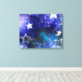 Weltraum-Hintergrund mit Sternen Leinwanddruck (Insitu (Holzboden))