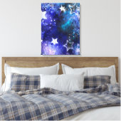 Weltraum-Hintergrund mit Sternen Leinwanddruck (Insitu (Schlafzimmer))