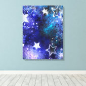 Weltraum-Hintergrund mit Sternen Leinwanddruck (Insitu (Holzboden))