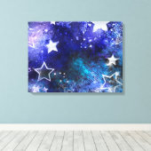 Weltraum-Hintergrund mit Sternen Leinwanddruck (Insitu (Holzboden))