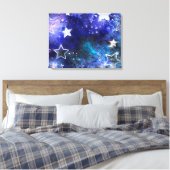 Weltraum-Hintergrund mit Sternen Leinwanddruck (Insitu (Schlafzimmer))