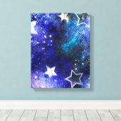 Weltraum-Hintergrund mit Sternen Leinwanddruck (Insitu (Holzboden))