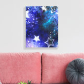 Weltraum-Hintergrund mit Sternen Leinwanddruck (Insitu (Wohnzimmer))