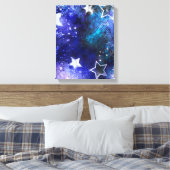 Weltraum-Hintergrund mit Sternen Leinwanddruck (Insitu (Schlafzimmer))