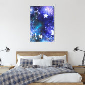 Weltraum-Hintergrund mit Sternen Leinwanddruck (Insitu (Schlafzimmer))