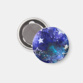 Weltraum-Hintergrund mit Sternen Magnet (Vorderseite/Rückseite)