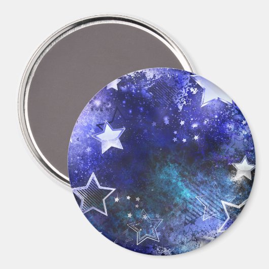 Weltraum-Hintergrund mit Sternen Magnet (Vorderseite/Rückseite)