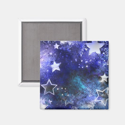 Weltraum-Hintergrund mit Sternen Magnet (Vorderseite/Rückseite)