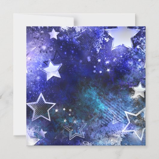 Weltraum-Hintergrund mit Sternen Magneteinladung (Vorderseite)