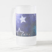 Weltraum-Hintergrund mit Sternen Mattglas Bierglas (Vorderseite Links)