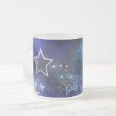 Weltraum-Hintergrund mit Sternen Mattglastasse (Vorderseite Links)