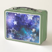 Weltraum-Hintergrund mit Sternen Metall Brotdose (Rückseite)