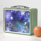 Weltraum-Hintergrund mit Sternen Metall Brotdose (Beispiel)