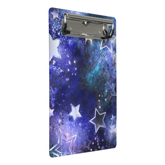Weltraum-Hintergrund mit Sternen Mini Klemmbrett (Schrägansicht)