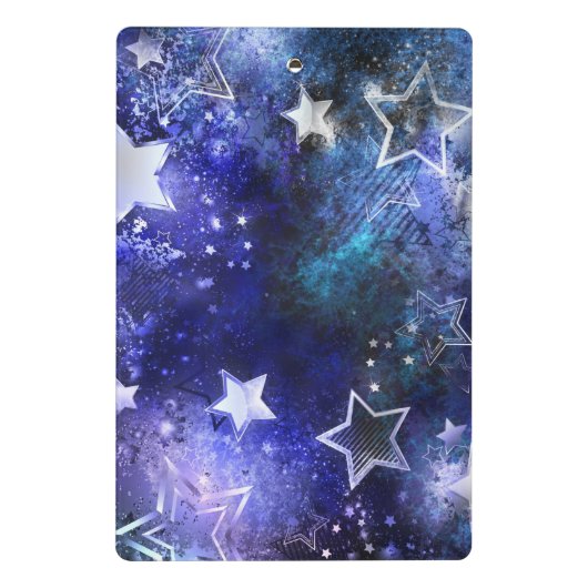 Weltraum-Hintergrund mit Sternen Mini Klemmbrett (Rückseite)