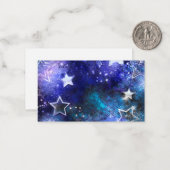 Weltraum-Hintergrund mit Sternen Mitteilungskarte (Vorderseite/Rückseite Beispiel)