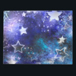 Weltraum-Hintergrund mit Sternen Notizblock<br><div class="desc">Leerzeichen mit Sternen</div>