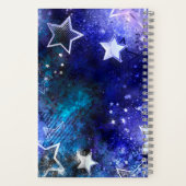 Weltraum-Hintergrund mit Sternen Notizblock (Rückseite)