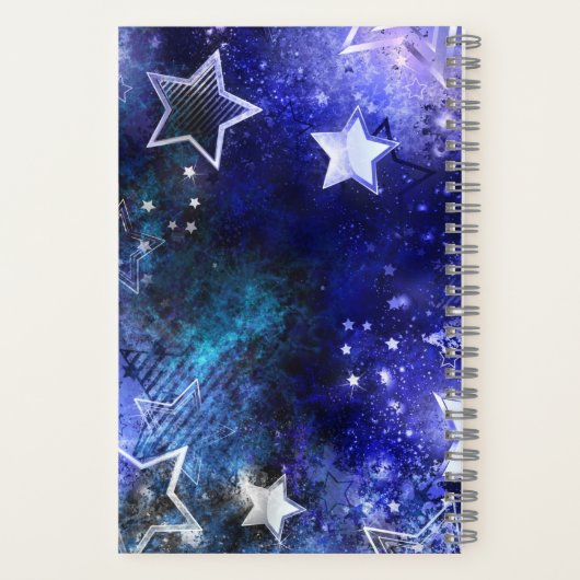 Weltraum-Hintergrund mit Sternen Notizblock (Rückseite)