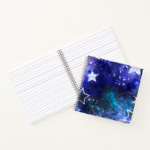 Weltraum-Hintergrund mit Sternen Notizblock (Innenseite)