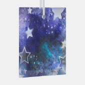 Weltraum-Hintergrund mit Sternen Ornament Aus Glas (Vorderseite Rechts)