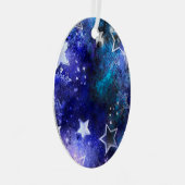 Weltraum-Hintergrund mit Sternen Ornament Aus Metall (Vorderseite Rechts)