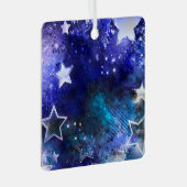 Weltraum-Hintergrund mit Sternen Ornament Aus Metall (Vorderseite Rechts)