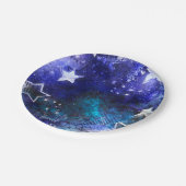 Weltraum-Hintergrund mit Sternen Pappteller (Schrägansicht)