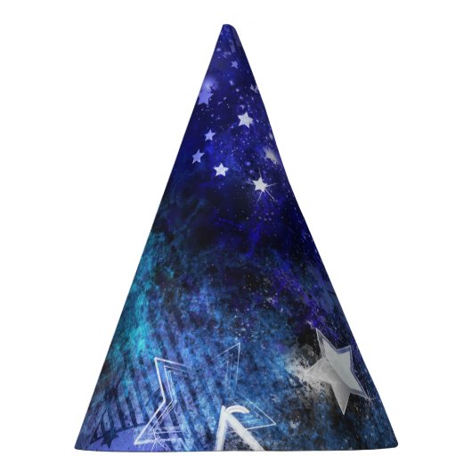 Weltraum-Hintergrund mit Sternen Partyhütchen (Rechts)