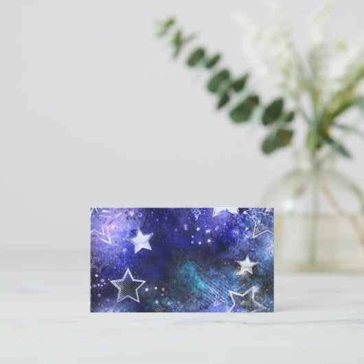 Weltraum-Hintergrund mit Sternen Platzkarte (Stehend Vorderseite)