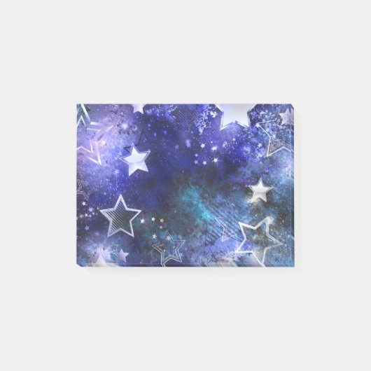 Weltraum-Hintergrund mit Sternen Post-it Klebezettel (Vorderseite)