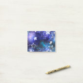 Weltraum-Hintergrund mit Sternen Post-it Klebezettel (Auf Schreibtisch)