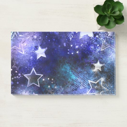 Weltraum-Hintergrund mit Sternen Post-it Klebezettel (Büro)