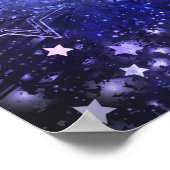 Weltraum-Hintergrund mit Sternen Poster (Ecke)